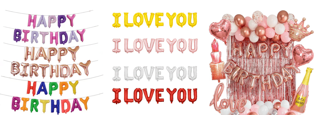 بالون فويل مقاس 16 بوصة يحتوي على أي حروف؟ دعم تركيبة مجانية؟