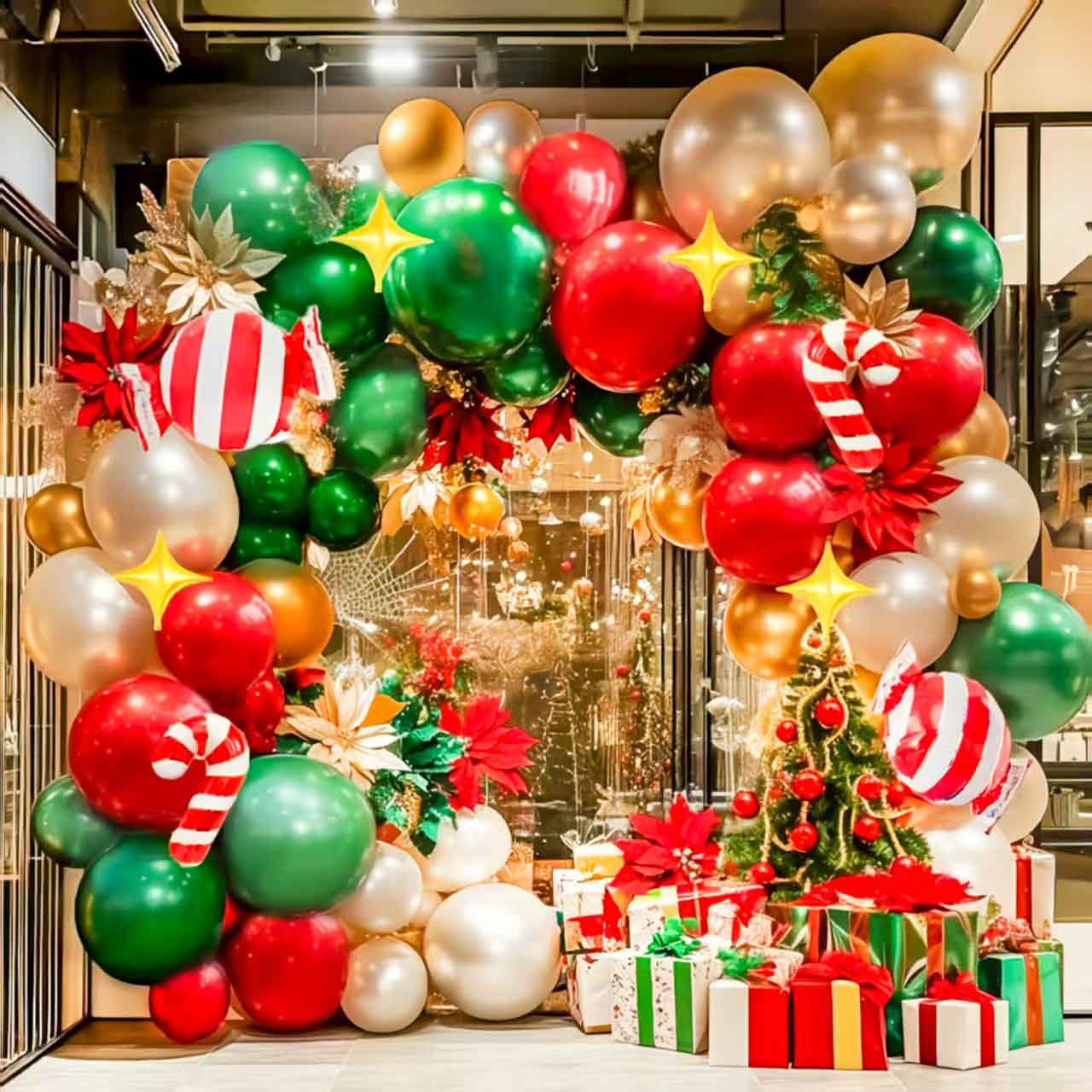 قوس بالون عيد الميلاد