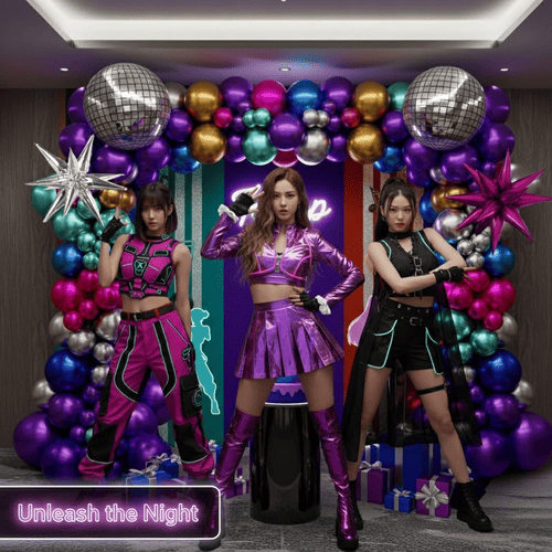 طقم قوس بالونات ديسكو