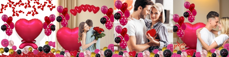 Party heart balloon set