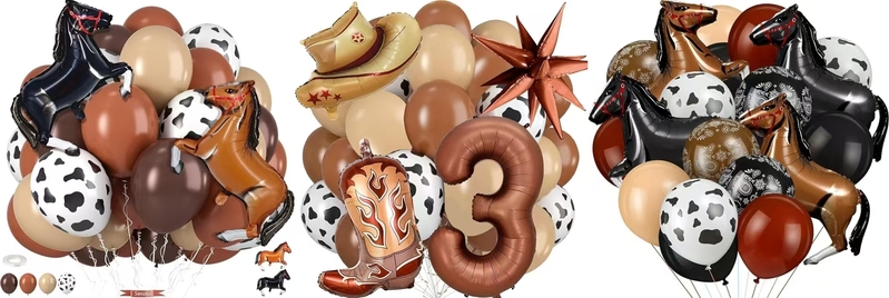 Cowboy foil balloons kit