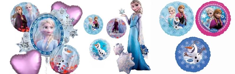 Frozen themed foil balloon small set
