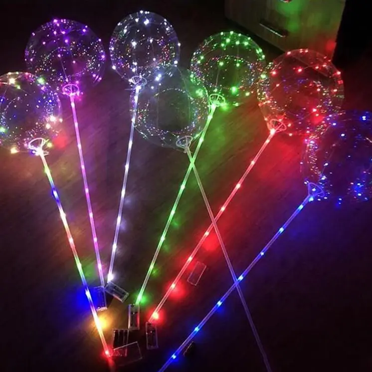مجموعات بالونات بوبو المضيئة بإضاءة LED